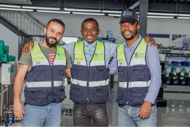 Unotech Lobito electromechanical engineering field operations team