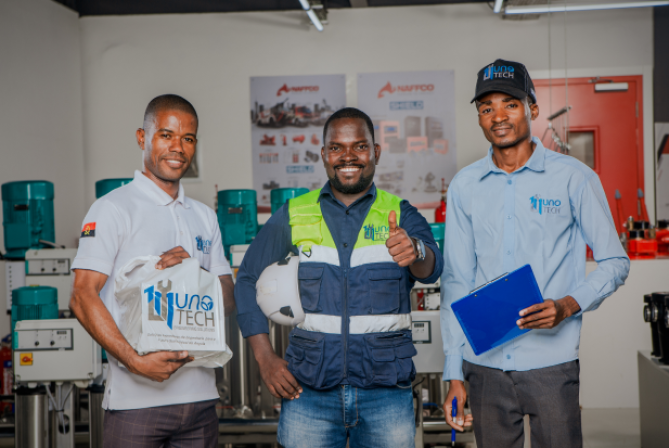Unotech LDA technical and field team representing electromechanical engineering excellence and customer service